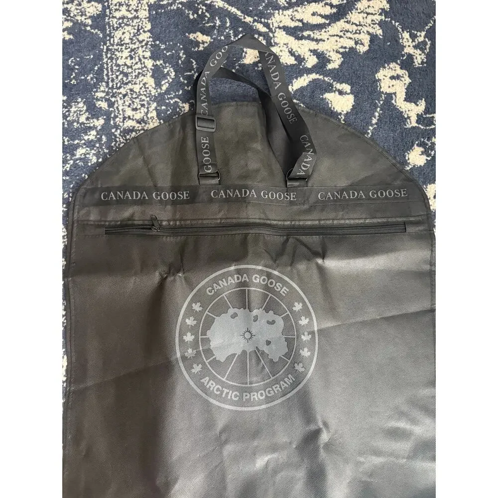 Canada Goose Black Wardrobe Garment Bag Zip Snap Handle Dust Bag Coat Protector